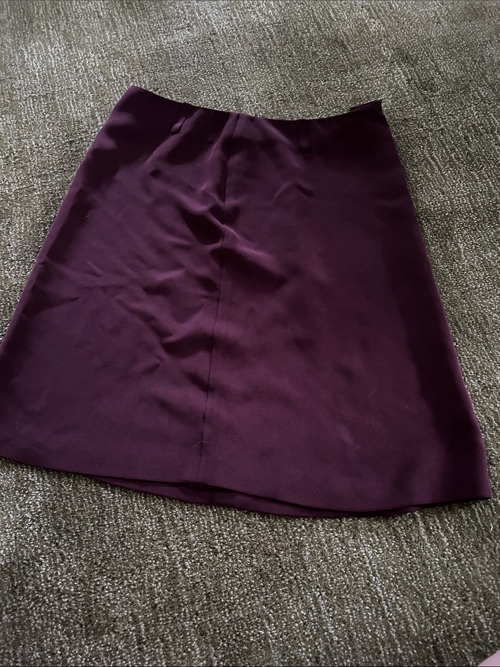 Vintage Jones New York Deep Plum A-Line Silk Skirt